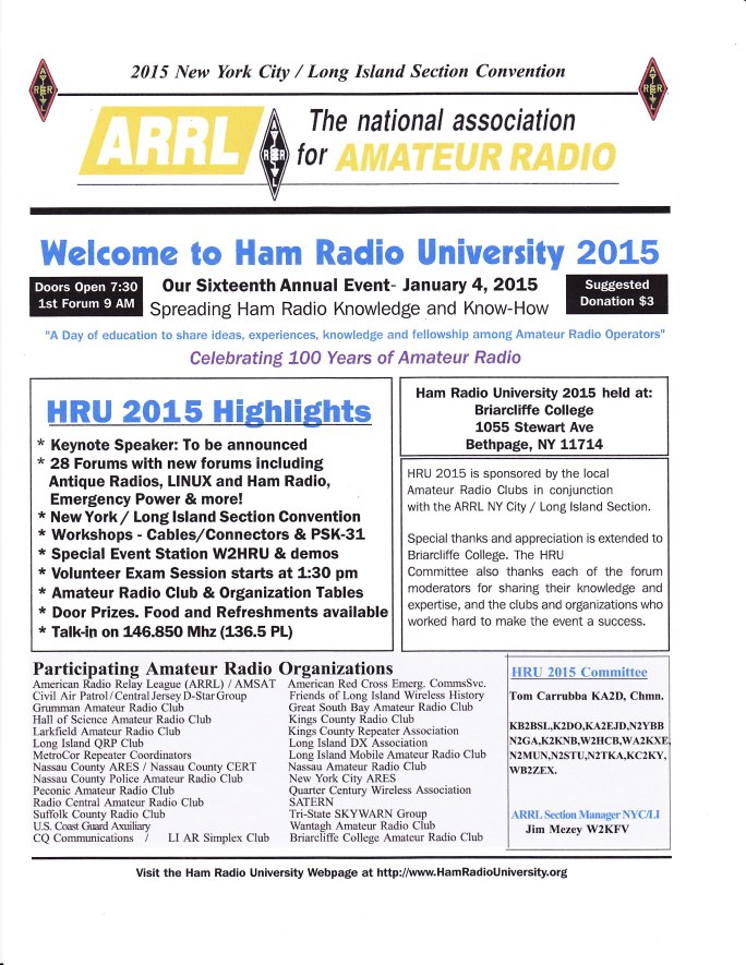 Ham Radio University 2015